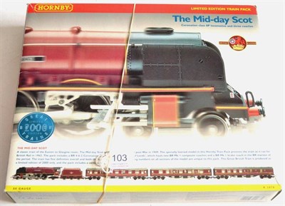 Lot 103 - Hornby (China) OO Gauge R2078 The Mid-Day Scot Set consisting of 4-6-2 BR 46248 City of Leeds...