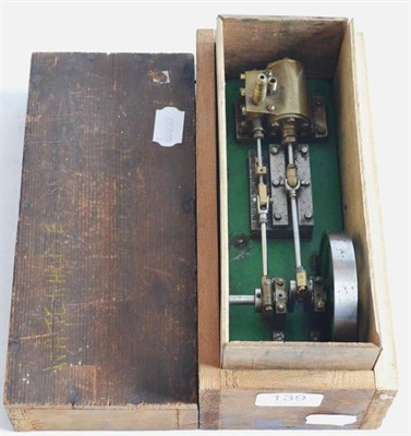 Lot 139 - Stationary Steam Engine with single fixed cylinder and single flywheel, well engineered, on...