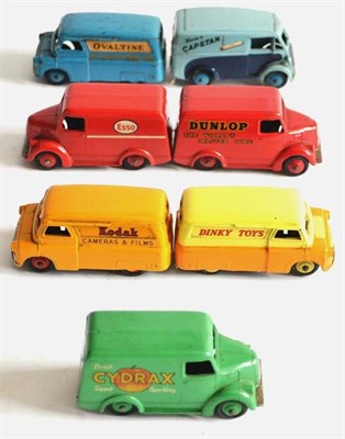 Lot 216 - Dinky Light Commercials Morris Capstan; Trojan Esso, Cydrax and Dunlop; Bedford Dinky Toys,...