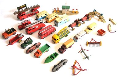 Lot 235 - Dinky Various Vehicles including Turntable fire escape, 955 Fire engine, Miroitier lorry, Land...