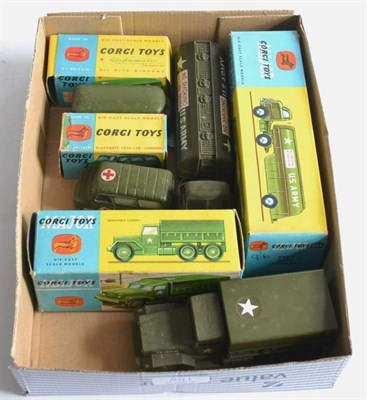 Lot 241 - Corgi Military Vehicles 1134 Bedford S-type tanker (G-E box G-E, with card insert) 356 VW Personnel