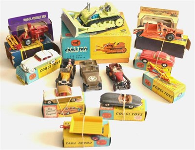 Lot 242 - Corgi Various Cars And Other Vehicles 1102 Euclid TC12 Bulldozer (Gn box F-G) 231 Triumph...