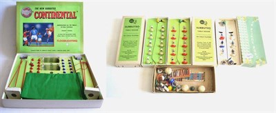 Lot 278 - Subbuteo Continental Floodlight Edition Set (G, but lacks both goalkeepers box G-F) two other teams