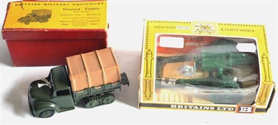 Lot 288 - Britains 1433 Covered Tender With Driver (Caterpillar Type) (E-G box G-F) and 9740 18"; Heavy...