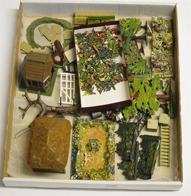 Lot 296 - Britains Garden a collection including Pond with statue, Garden shelter, Tree with gate,...