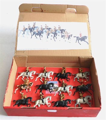 Lot 310 - Britains Set 101 Mounted Band Of The Life Guards consisting of Musical director, side drummer...