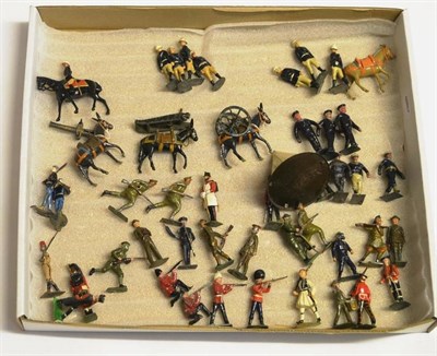 Lot 318 - Britains Set 28 Mountain Artillery consisting of officer on horseback, seven soldiers and four...