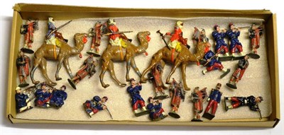 Lot 322 - Britains Three Arabs Of The Dersert On Camels, nine French Infantry figures (officer and...