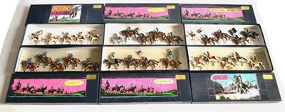 Lot 326 - Little Legion Toy Soldiers Six Sets: The Legend of Custer, Apache, US 10th Cavalry (Buffalo...