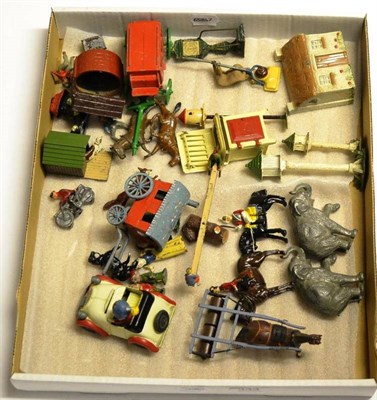 Lot 333 - Various Figures and Other Items including Morestone Noddy Car (G, but faded) two children on...