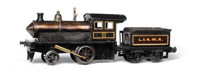 Lot 5 - Carette Gauge 1 Live Steam 2-2-0 'Stork Leg' Locomotive And L&NWR Tender lithographed in black with