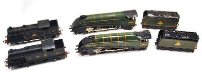 Lot 29 - Hornby Dublo 3-Rail Four Locomotives, Silver King BR 60016, gloss, Mallard BR 60022 (metal...