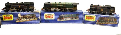 Lot 34 - Hornby Dublo 3-rail Three Boxed Locomotives. EDL12 Duchess of Montrose BR 46232, EDL18 2-6-4T...