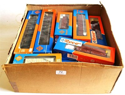 Lot 72 - RoCo HO Gauge A Collection Of Coaches And Wagons including 4250 DSG Sleeping car 4277 DB...