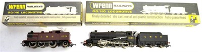 Lot 94 - Wrenn W2240 2-8-0 LNER 3144 Locomotive, black and W2214 0-6-2T LMS 2274, maroon (both E boxes...