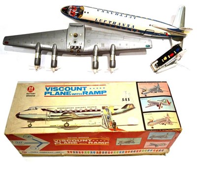 Lot 108 - Tomy Battery Operated Vickers Viscount Airliner, in Lufthansa livery with opening perspex...