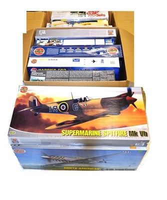 Lot 127 - Twelve Boxed Plastic Model Kits, unmade models, makers including Revell, Airfix and Trumpeter,...