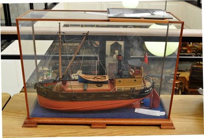 Lot 130 - A Nicely Constructed Model Of The Clyde Puffer 'Saxon' the prototype was built in 1934 and was used