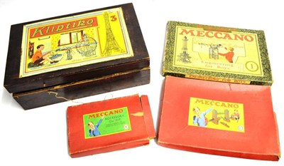 Lot 137 - Meccano Engineering For Boys Set 1 in mottled box with ";The New Meccano - All Enamelled";...