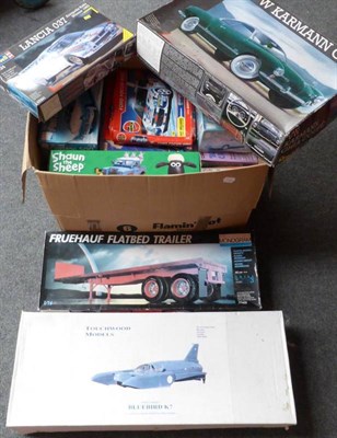 Lot 141 - Eighteen Boxed Model Kits of Motor Vehicles, unmade models including Touchwood models, Bluebird K7