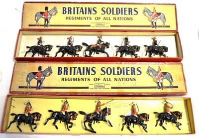 Lot 154 - Britains Regiments Of All Nations Set No.2 The Royal Horse Guards , Review Order, 5 pieces (F-G box