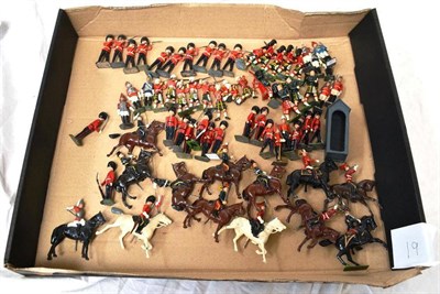 Lot 170 - Britains And Others Various Military Figures including 53 infantry and 13 on horseback (G-E) (66)