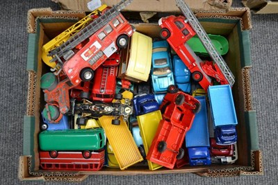 Lot 221 - A Collection of Unboxed Diecast Vehicles, mainly repainted Dinky commercial vehicles