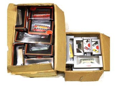 Lot 224 - Forty Five Boxed EFE Buses and Commercial Vehicles, black and grey boxes, in two boxes