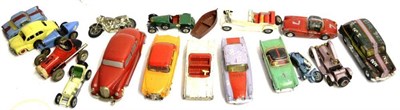 Lot 254 - Prameta C/w Mercedes Benz 30B, red (G,lacks bonnet mascot); Spot-On Rover 3 litre, Bristol 406,...