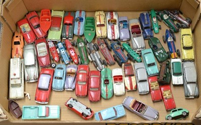 Lot 255 - Dinky A Collection Of Assorted 1950's/60's Cars, including Porsche 356, Healey boat (red deck),...