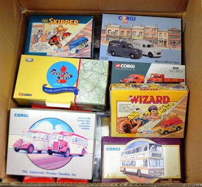 Lot 273 - A Collection of Boxed Corgi Diecast Vehicles, approximately sixty models, including Golden...