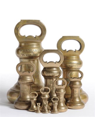 Lot 1208 - A Graduated Set of Eleven Brass Standard Weights, Bermuda 1888, by V&R Blakemore, London,...