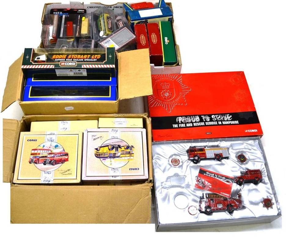 Lot 282 - Forty Boxed Corgi Vehicles, including Original Omnibus, Limited Edition, Transport of 50's and...