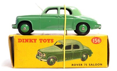 Lot 306 - Dinky 156 Rover 75 Saloon green/green (E box G-E, but has incorrect colour spot for blue/cream...