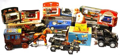 Lot 323 - Various Toys including two Radios in the form of cars (one a Rolls Royce in original box) a further