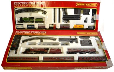 Lot 6 - Two Boxed Hornby 'OO' Gauge Electric Train Sets - L.N.E.R Heavy Goods R.786 and L.M.S Express...