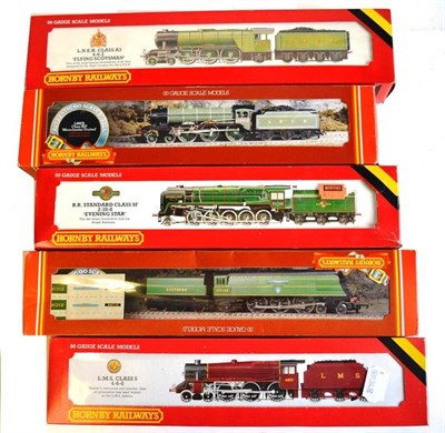 Lot 7 - Five Boxed Hornby 'OO' Gauge Tender Locomotives - L.M.S Class 5 No.4657, SR 'Spitfire'...