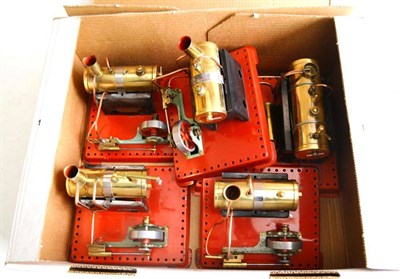 Lot 34 - Five Mamod Stationary Steam Engines - SE1, SE2, SE3, SE2A, SE1A