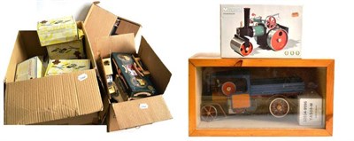 Lot 35 - Mixed Toys, including a Mamod Steam Wagon in a glazed case, a boxed Mamod Steam Roller, boxed...