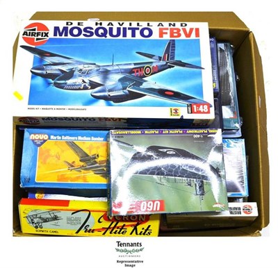 Lot 43 - A Collection of Boxed Model Kits, including plastic kits by Revell, Airfix, Matchbox, Frog,...