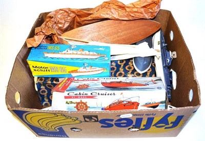 Lot 55 - A Collection of Ten Plastic Model Boats, including two boxed Scalex 'Seahawks', boxed Scalex...