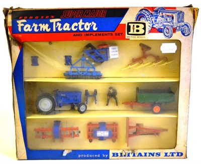 Lot 64 - A Boxed Britains Fodson Super Major Farm Tractor and Implements Set No.9597, containing...