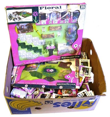 Lot 66 - A Collection of Boxed Britains Plastic Floral Miniature Garden Sets and Accessories, including...