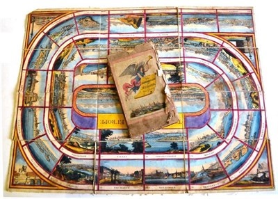Lot 73 - An Early 19th Century 'Panorama of Europe' Game, published Nov. 1st 1815 by J & E Wallis 12 Skinner