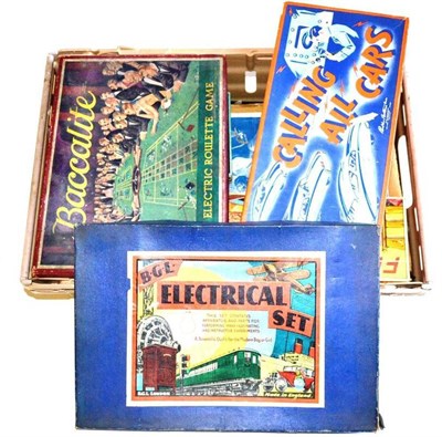 Lot 77 - A Collection of Boxed Games, including Constructional Scenes, Pin Football, Ring Quoits,...