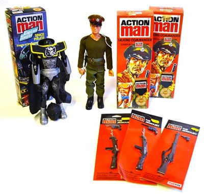 Lot 88 - Three Boxed Palitoy Action Men Figures - two Talking Commanders and Captain Zargon Space Pirate...