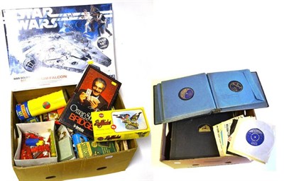 Lot 92 - Mixed Toys and Collectables, including boxed Star Wars Millenium Falcon kit by MPG, Corgi...