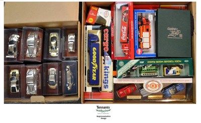 Lot 122 - Mixed Boxed Diecast, including twelve gold coloured cars, thirteen Dinky Collection, eight...