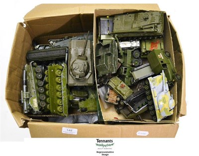 Lot 148 - A Large Collection of Unboxed Military Vehicles, including Dinky, Corgi, Matchbox and Solido