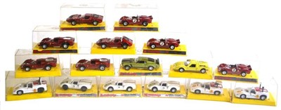 Lot 153 - Sixteen Boxed Mattel Mebetoys Sports Cars, comprising two Lamborghini Miura, three Ferrari P4,...